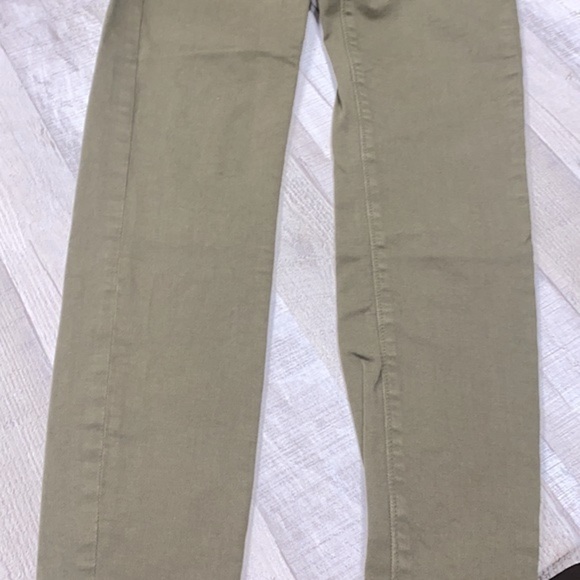 Loft high rise skinny ankle olive green jeans size 0/25 - Picture 8 of 10